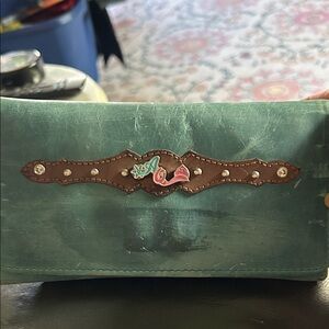 Elegant Teal and Brown Women's Wallet